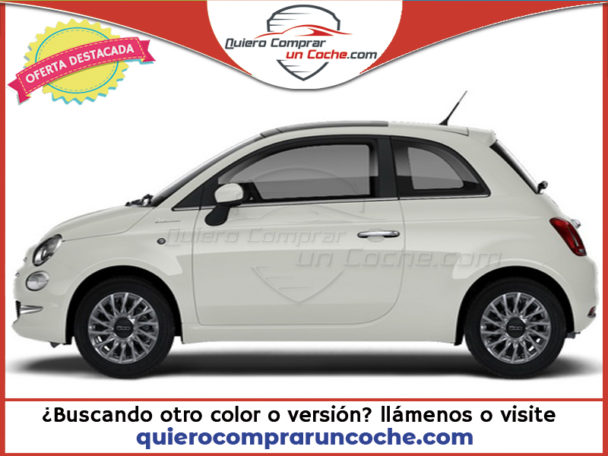 FIAT 500 MY21 DOLCEVITA HIBRIDO BLANCO GELATO AMBIENTE MARFIL